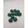 20mm - AB-Color Resin Rhinestone Bubblegum Beads -Yellow/Green/