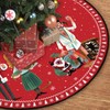 Funny Christmas Tree Skirt 48'' Happy Xmas Tree Collar Winter