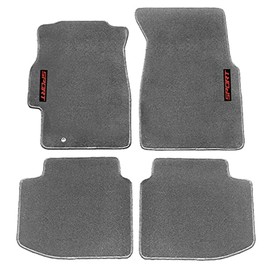 EVPROXP Floor Mats Compatible with 96-00 Civic, Factory Fitment Carpet Front & Rear 4PCS Set, Gray Nylon, 1996 1997 1998 1999 2000, Red Sport