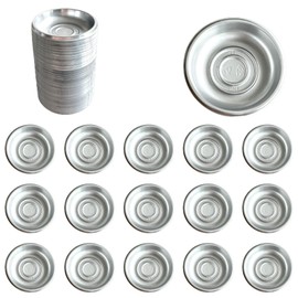Xanadued 100 Pcs Plastic Disposable Sauce Dishes, Dipping Soy Sauce Seasoning Plate Bowls, Mini Condiment Appetizer Tray for Sushi Soy Mustard Vinegar Ketchup BBQ, Silver Circular