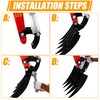 NULTRUMA Mini Excavator Wide Backhoe Rake Attachment for 0.8T-1.5T Mini