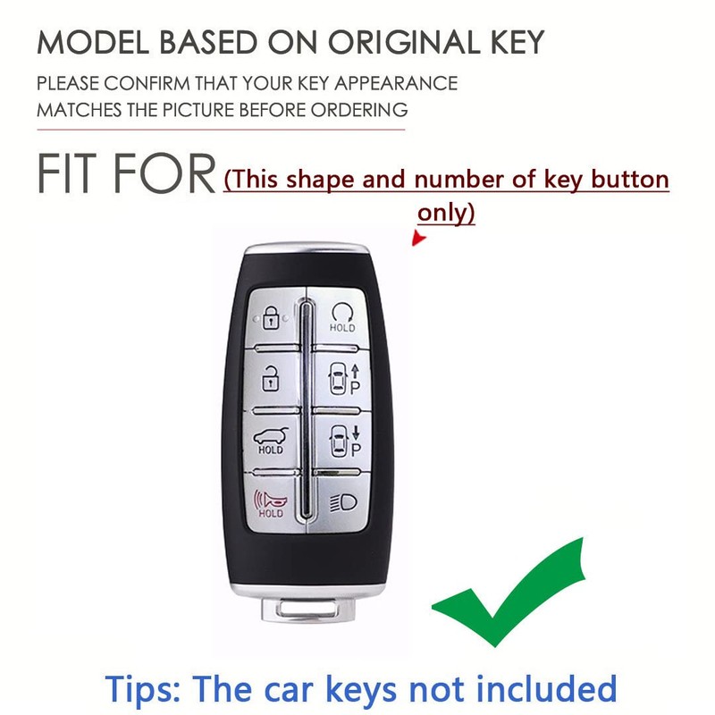 SANRILY White 8 Button Key Fob Cover Compatible for G80