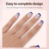 Misssix XBASICTIPS Uñas postizas francesas, 150 unidades, uñas postizas de
