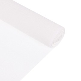 MECCANIXITY Crepe Paper Roll 8.2ft Long 10 Inch Wide for Wedding Ceremony Various Large Festivals Decoration,White