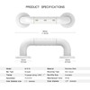 Straight Stainless Steel Shower Grab Bar with Plastic-Plated Finish, Anti-Slip