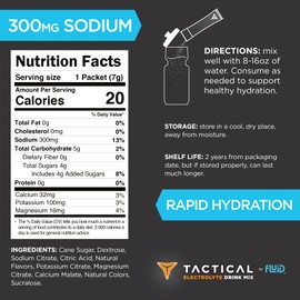 Fluid Tactical - 25 Count Electrolyte Powder | Grape | Travel Ready Drink Mix | Extreme Re-Hydration