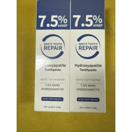Croent (2 Pack) 7.5% Hydroxyapatite Toothpaste Remove Yellow Tooth Stains 120gr Each C1