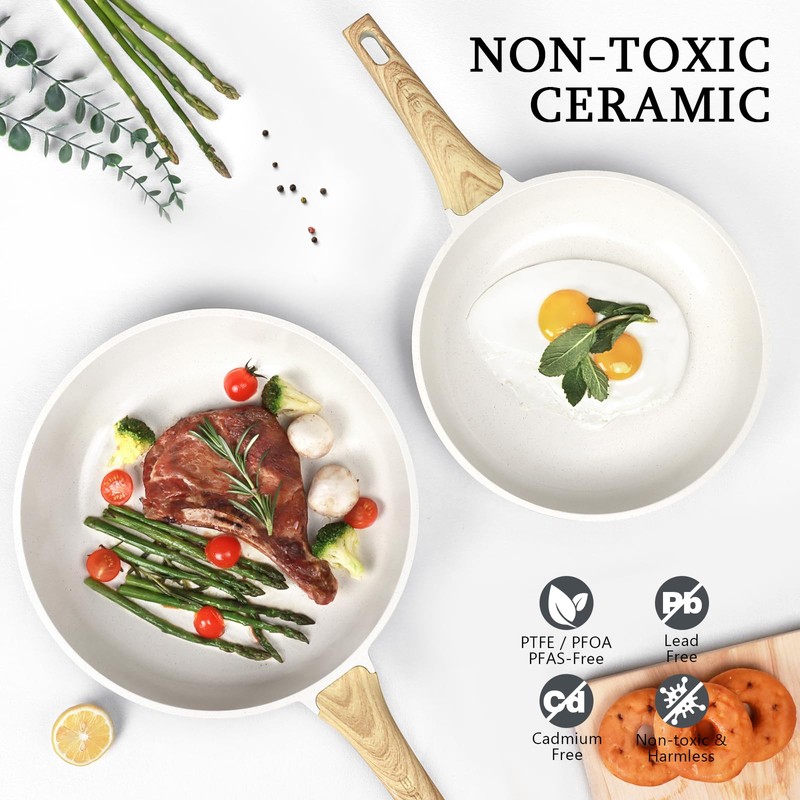 GiPP Ceramic Nonstick Frying Pan - 12 Inch Healthy Non-Toxic