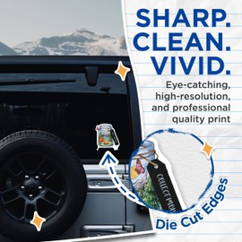 (2 Pack) Collect Moments Stickers - Camping Adventure Stickers - Nature Scene Stickers - Outdoor Fun Stickers - 5" On Longest Side - Sticks to Smooth Flat Surfaces - Made in USA - BMCS4058