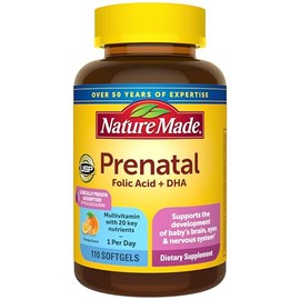 Nature Made Prenatal Vitamins for Women with Folic Acid + DHA, Prenatal Vitamin and Mineral Supplement for Daily Nutritional Support, 110 Softgels, 11