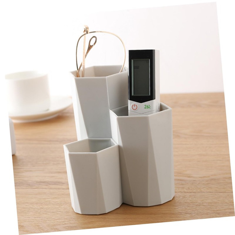 ABOOFAN 2 Pcs Plastic Storage Canister Brush Holder Stackable Storage