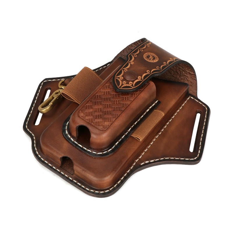 Tourbon - Estuche de cuero para teléfono celular, funda para