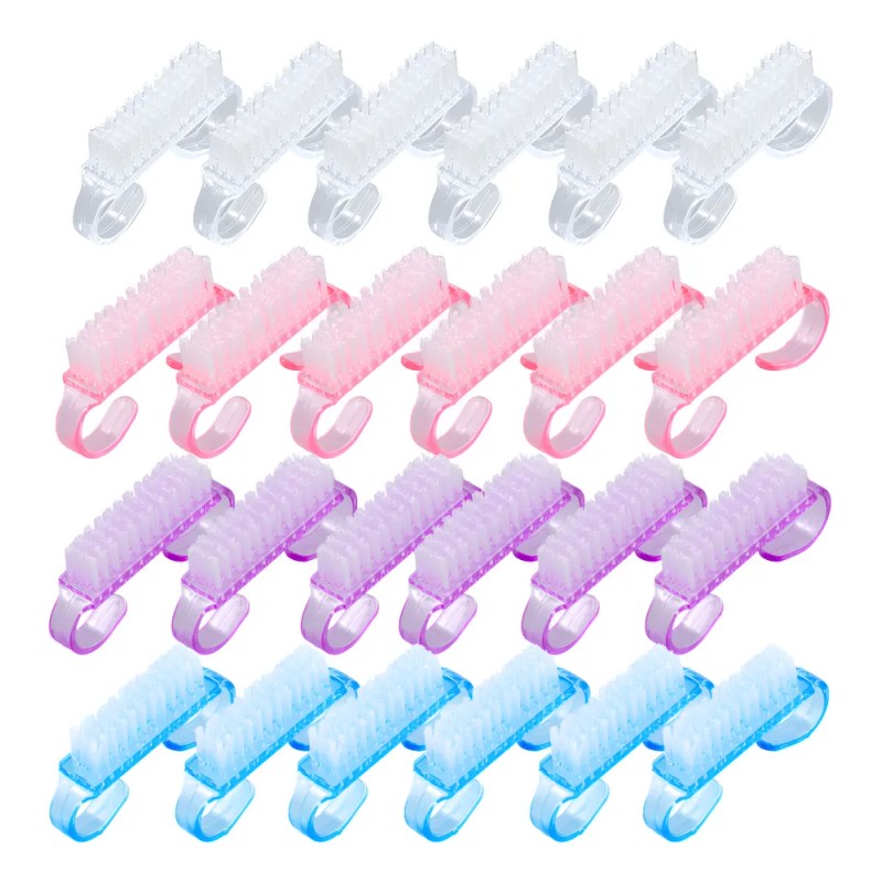 24 Pzs Cepillos Para Uñas Cepillos Limpieza De Uñas Plástico