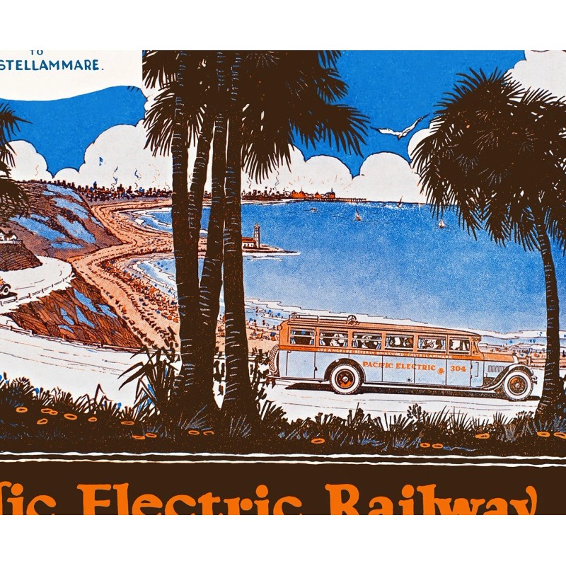 Pacific Electric Railway Motor Coach Tours: Beverly Blvd., LA Advertising