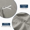 LANE LINEN Single Duvet Cover Set Silver - Pre Washed
