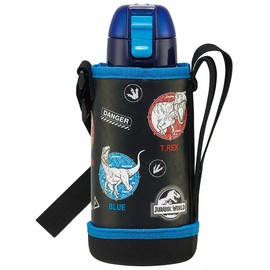Skater KSTCH6-A Jurassic World Water Bottle, 20.3 fl oz (600 ml), Includes Cover for Kids