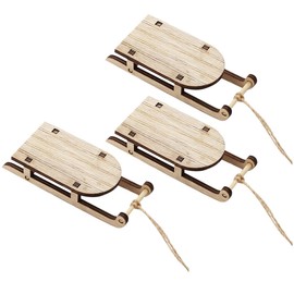 BESPORTBLE Mini Sledge Miniature Wooden Mini Sledge Kit Table Top Wood Sledge Set of 3