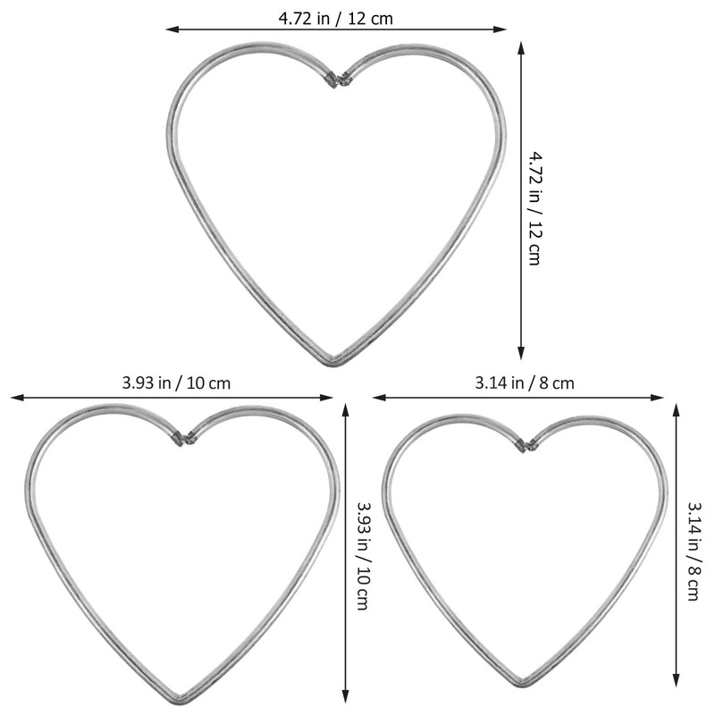 DECHOUS 9Pcs Metal Rings for Macrame, Heart Shape Dream Catcher