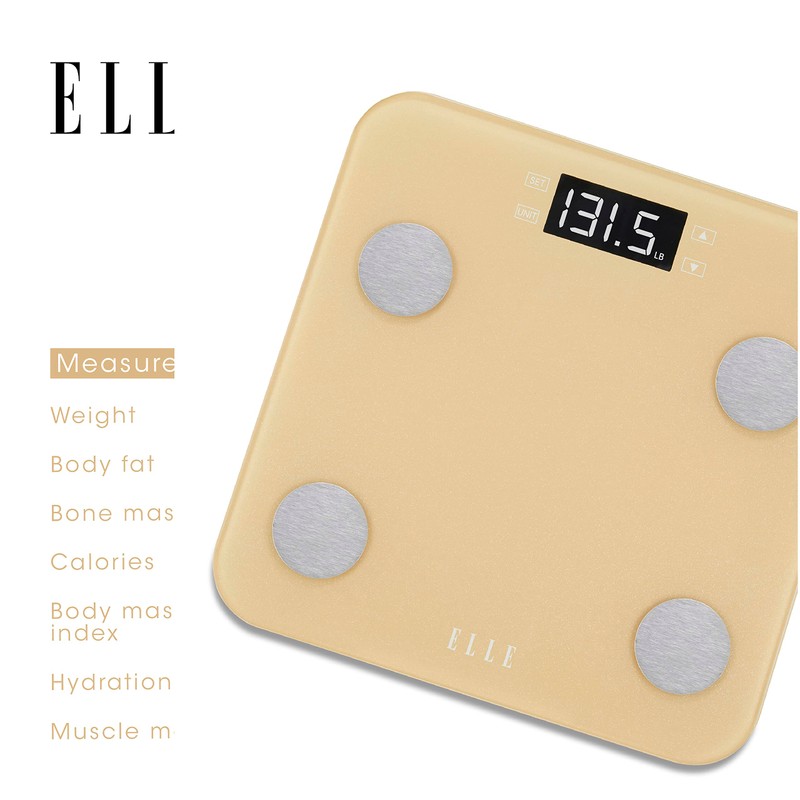 ELLE Digital Body Weight Scale with BMI Analyzer and 7