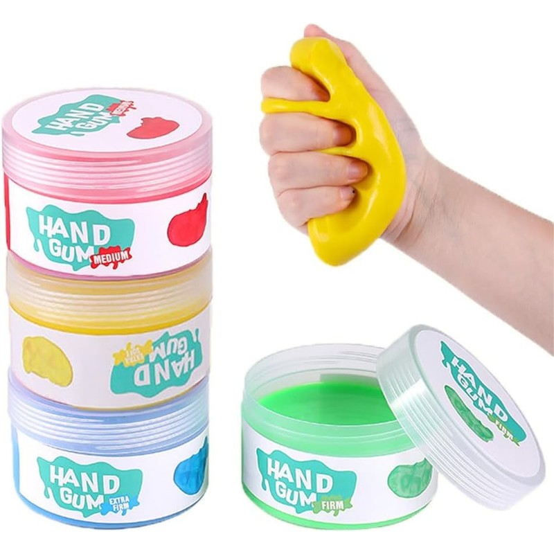 Hand Exercise Putty Kit, 4 Colours, Therapy Grip Strengthening and