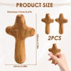 Olive Wood Cross 10cm Natural Wood Grain Ergonomic Design for