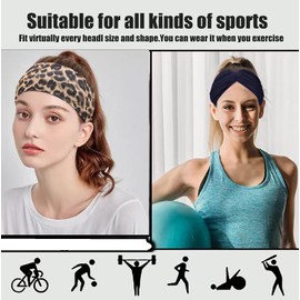 Women's Hair Band, Elastic Sports Headband, Boho Headband, Yoga Hair Accessories, Men's Non-Slip Headband, Breathable Sweatbands, Pack of 5