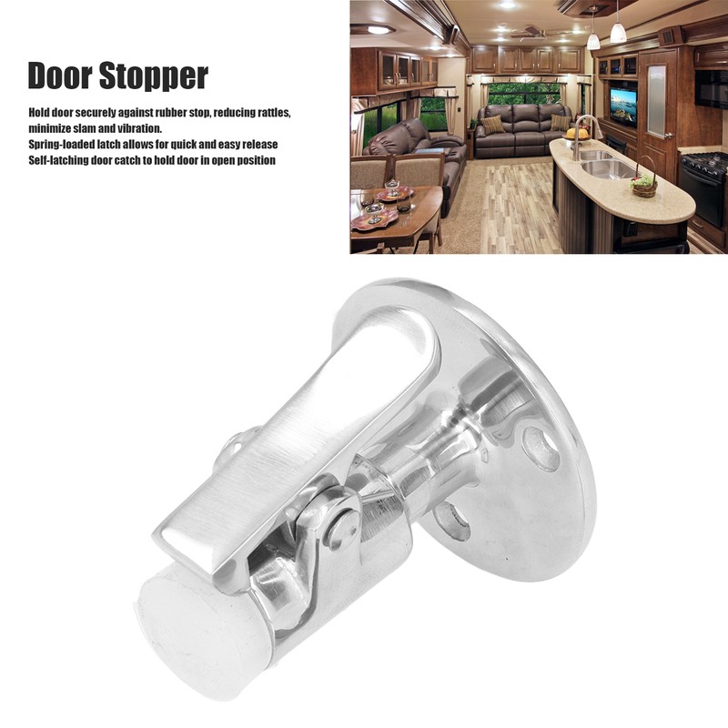 Door Stop Catch Set 316 Stainless Steel Holder Vibration Proof
