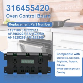 316455420 Oven Control Board Clock Compatible with Kenmore Electrolux Replacement for 1197180, AP3960228, PS1528269, EAP1528269 Oven Stove Range Clock