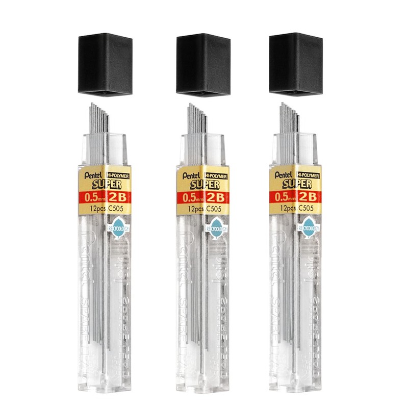 Pentel Super Hi-Polymer Mechanical Refill Leads - for Automatic/Mechanical Pencils