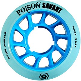Atom Skates Poison Savant Skate Wheels Blue 2 Packs - 8 Wheels / 59mm x 38mm