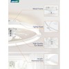 LEDIARY Ceiling Fans with Lights and Remote, 20'' Low Profile