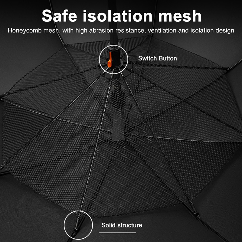 Sun Umbrella with Fan Mister 190T Vinyl Fiberglass UV Proof