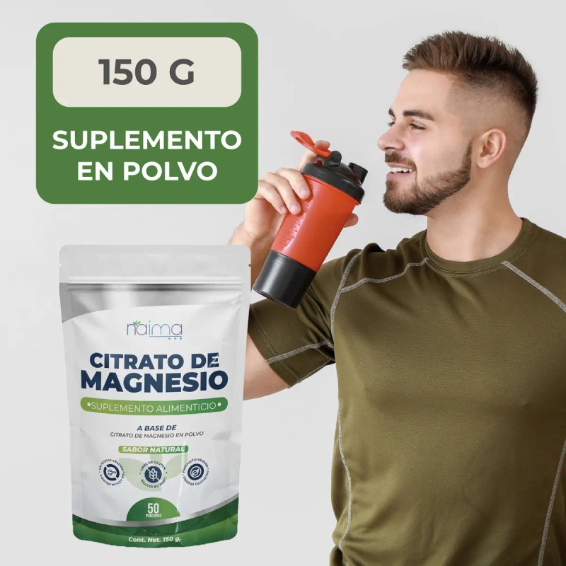 Citrato Magnesio Puro 150g Sabor Suplemento Naima