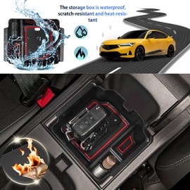 SHAOHAO for 2024 2025 Acura Integra Center Console Organizer Compatible with 2023 2024 2025 Acura Integra Accessories Armrest Insert Storage Box Console Tray Integra 2025 Interior Accessory Organizer