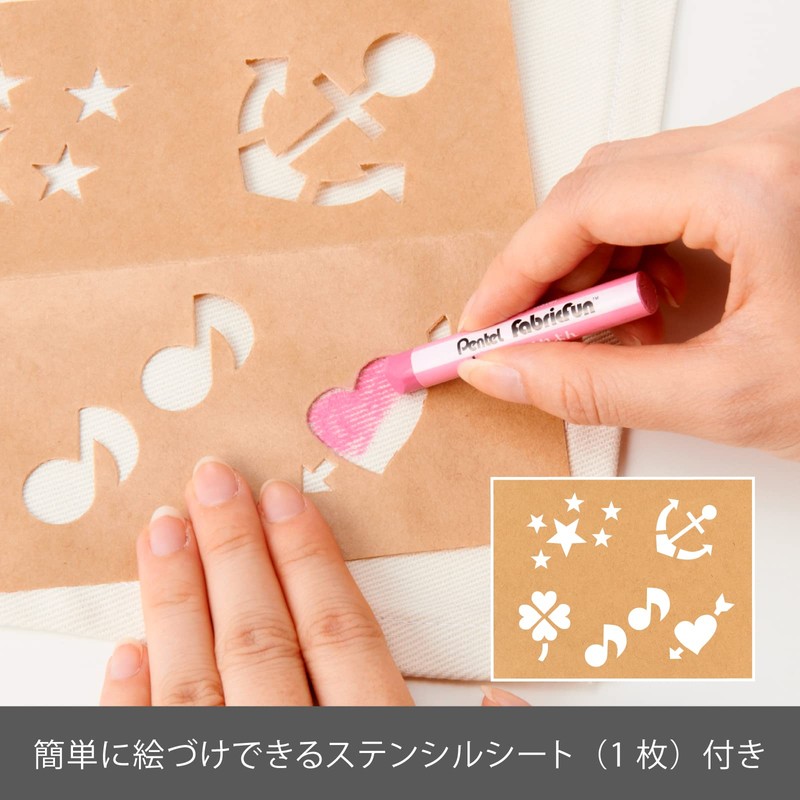 ぺんてる くれよん 布描き PTS4-16 16色