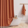 BTTN Extra Long Shower Curtain, 96 Inch Boho Rustic Striped