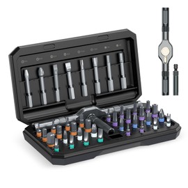 AMIR Magnetic Screwdriver Set, Ratchet Screwdriver Set with 40 Precision Bits and Ratchet Handle, 42-in-1 DIY Repair Tool Kit for Home Improvement, Electronics, Computers, Bicycles Repair