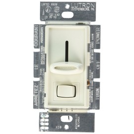 Lutron Electronics S-603PH-LA 3-Way Slide Dimmer, Preset Feature, 600-watt, Light Almond