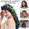 BHAHB Silk Long Satin Hair Bonnet for Sleeping Adjustable Double