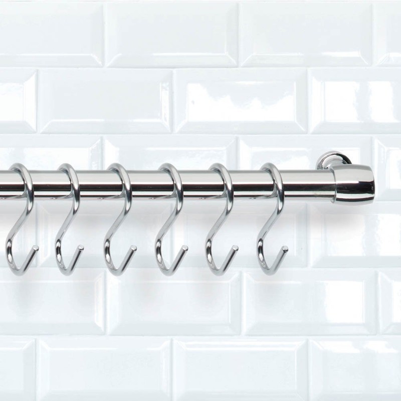 Metaltex, verchromt Lonardo Haken 6er Set, Metall