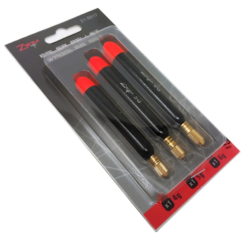 ZWIM Balsa Pellet Waggler Float Set 3pc 4g 5g 6g