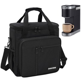 OUUTMEE Coffee Maker Carrying Bag Compatible with Keurig K-Mini or K-Mini Plus, Single Serve Coffee Brewer Portable Storage Bag with Extra Pockets, Storage Tote Case With Shoulder Strap