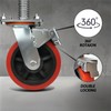 Noliven 4 Pack 6" Leveling Scaffolding Wheel, 660 lbs Total