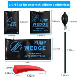 3 x Air Pump Window Pump Kit Inflatable Cushion Wedge Car Air Wedge Pump for Installation Mounting Window Doors Furniture Doors Car Repair Home Use