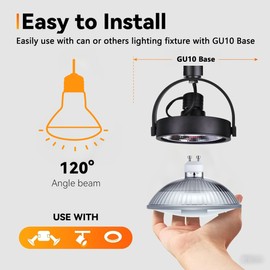 MISDOOD R111/GU10/FL 75W Halogen Flood Light Bulb,R111/GU10/FL Reflector Halogen Bulbs- GU10 Base (Twist & Lock) Glass Cover for Landscape, Downlights, Recessed Lighting