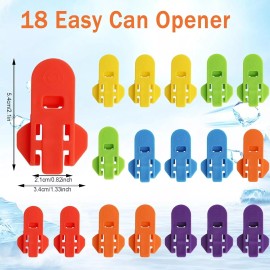 Unbranded Easy Can Opener 18Pcs Color Manual Soda Beer Beverage Plastic Mouth Protector