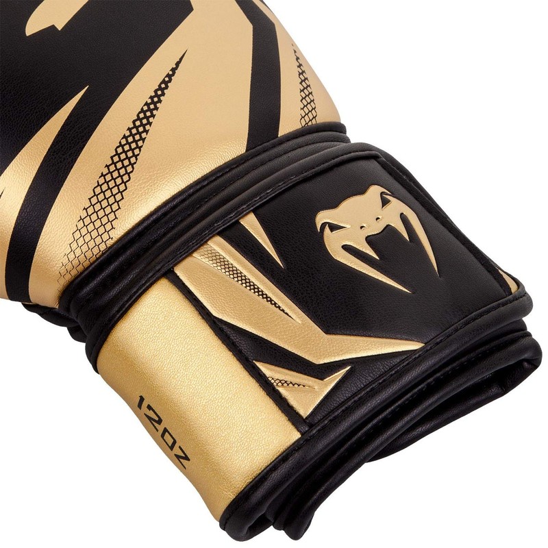 Venum Unisex Challenger 3.0 Boxing Gloves, Black/Gold, 12 oz /