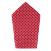 Trafalgar Men's Rowan Geometric Pattern 12x12 Silk Pocket Square, Red