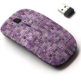 2.4G Wireless Mouse with Cute Pattern Design for All Laptops and Desktops with Nano Receiver - Colorful Vintage Floral