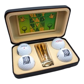 Titleist Best Dad By Par Golf Gift Set – Premium Tru Feel Golf Balls, Tees & Keepsakes
